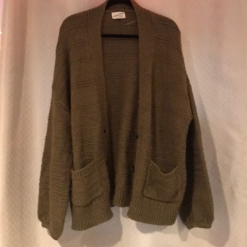 Oversized chunky knit cardigan